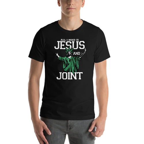 All I Need Is Jesus And Joint T-Shirt Jesus Weed Patriot Tee